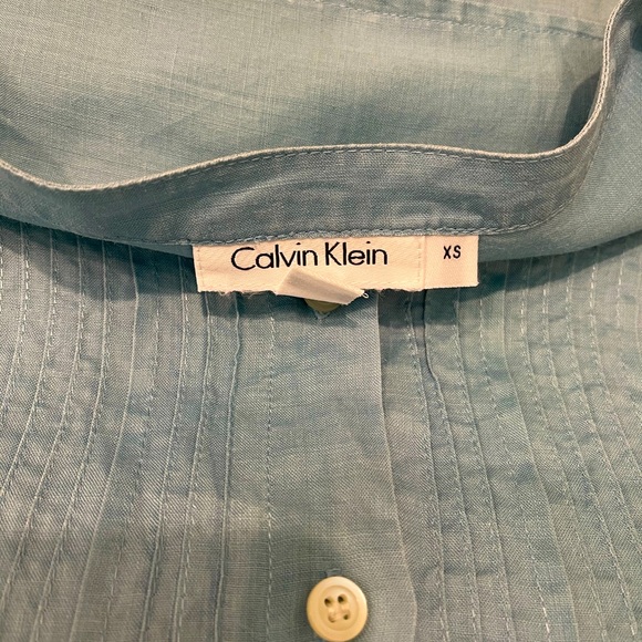 Calvin Klein XS blue linen blouse - Picture 8 of 8